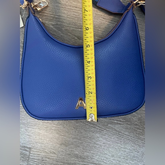 NWT Ann Klein Shoulder Bag Convertible Shoulder Bag with Web Strap in Saddle - Picture 4 of 6